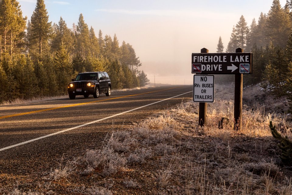 Firehole Lake Drive sign