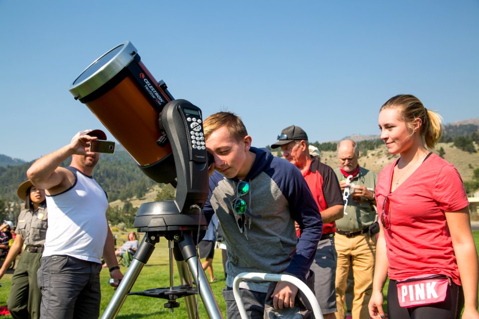 Scenes from the August 21, 2017 eclipse in Mammoth Hot Springs