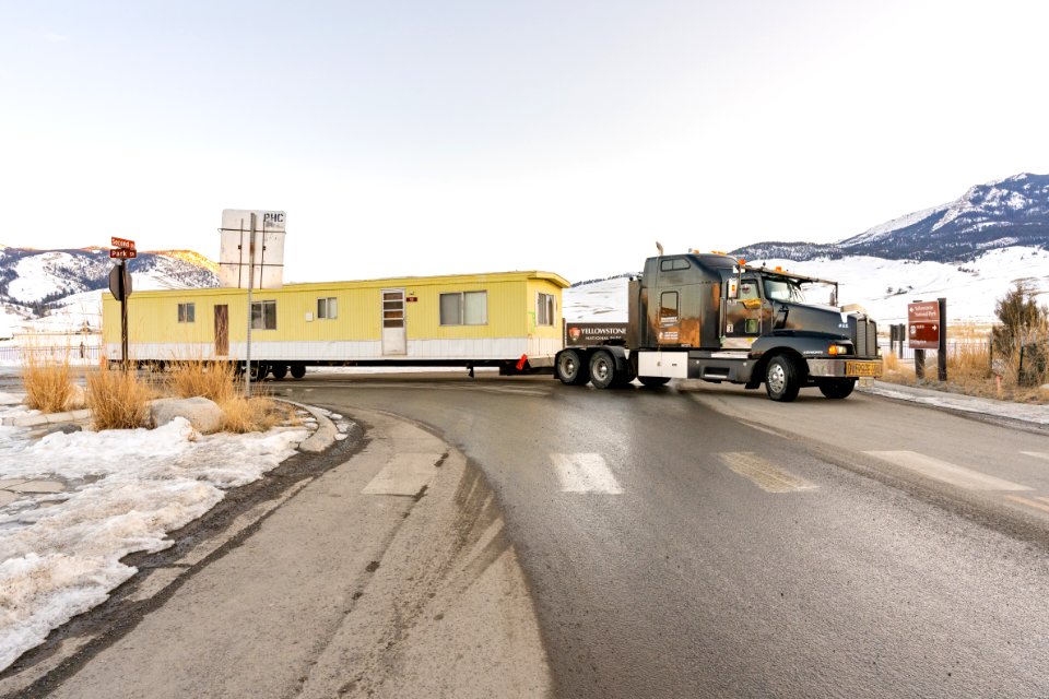 Outdated employee housing trailer leaving Yellowstone at the North Entrance (2)