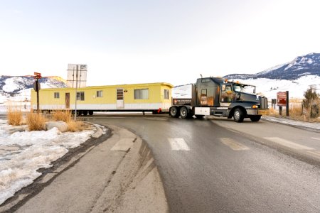 Outdated employee housing trailer leaving Yellowstone at the North Entrance (2)