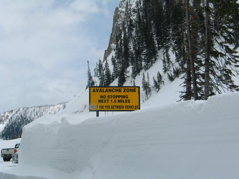 Avalanche Zone at Sylvan Pass