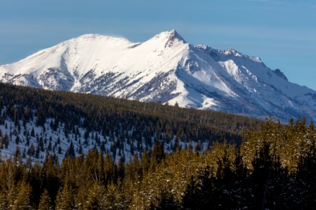 Electric Peak seen from North of Obsidian Canyon photo