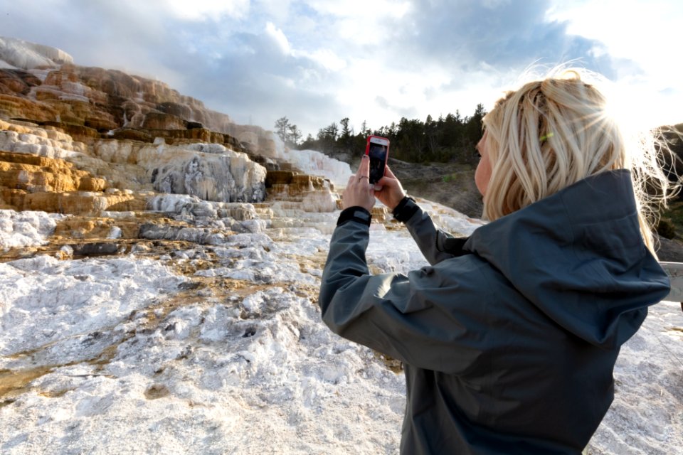 Photographing Palette Springs at sunset photo