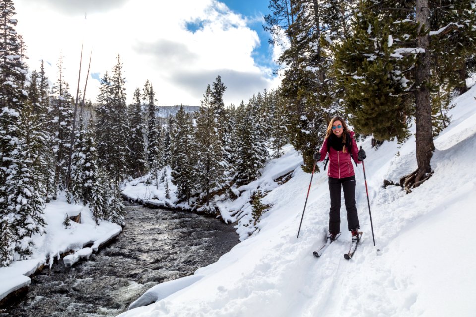 Cross-country skiers on the Mystic Falls Trail (2)
