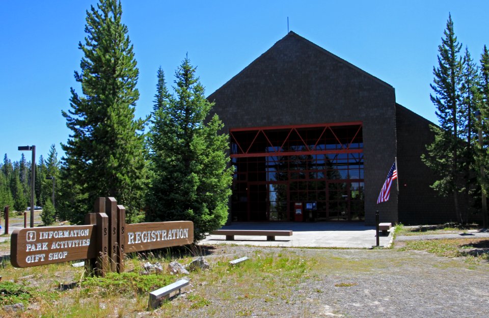 Grant Village, front of registration building