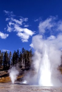 Vent-Turban-Grand Geyser (left to right), Upper Geyser Basin photo