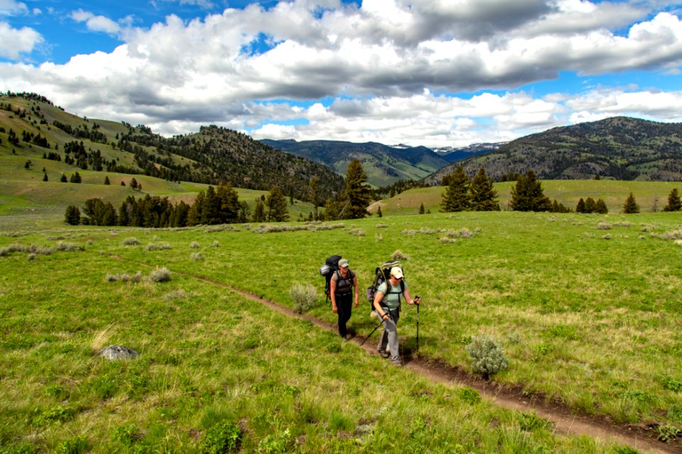 Backpackers on the Blacktail Deer Creek Trail