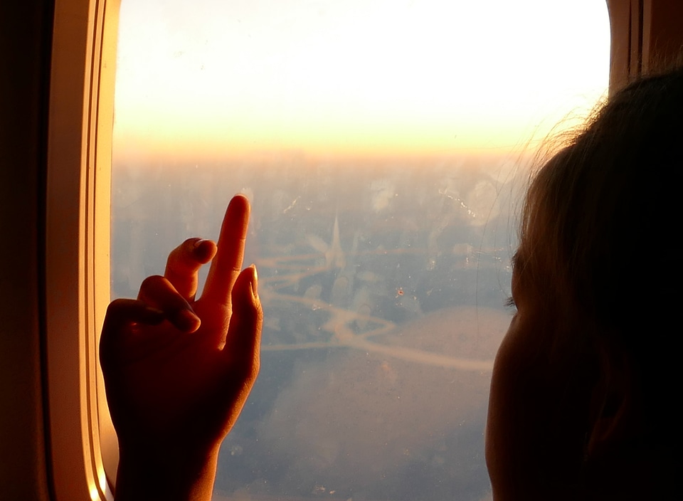 Child pointing finger