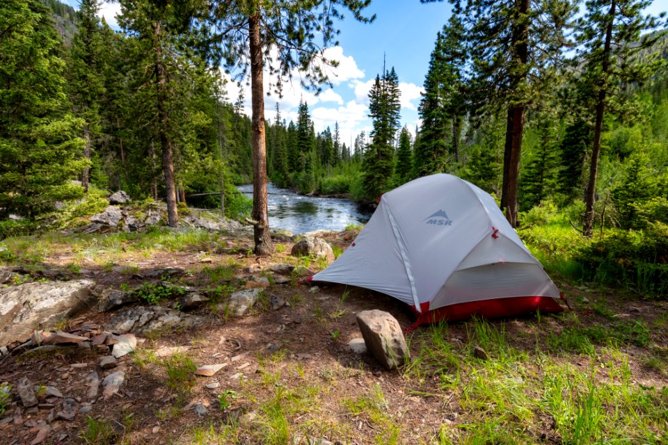 Hellroaring Creek camp views in the Absaroka Beartooth Wilderness