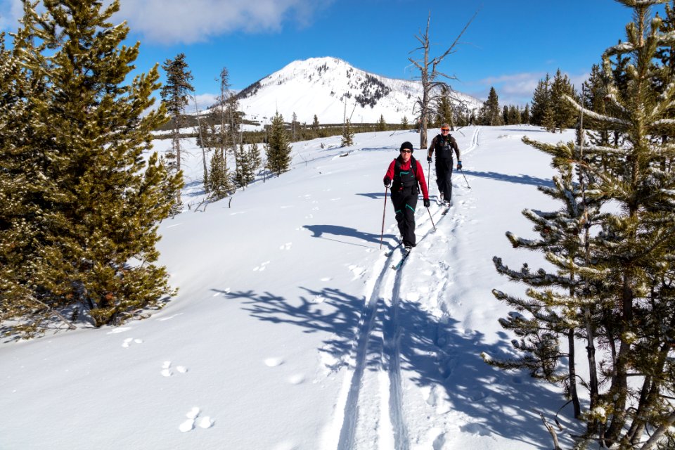 Skiing the Sheepeater Ski Trail through Gardners Hole (2)
