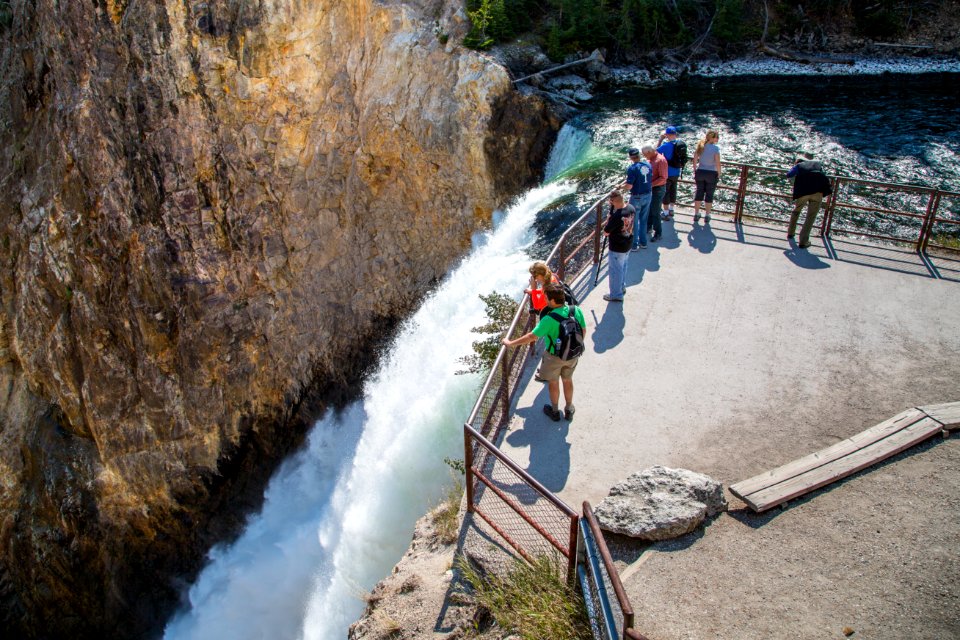 The viewing platform at the Brink of Lower Falls