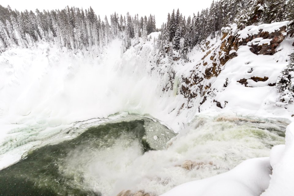 Winter at Brink of the Upper Falls