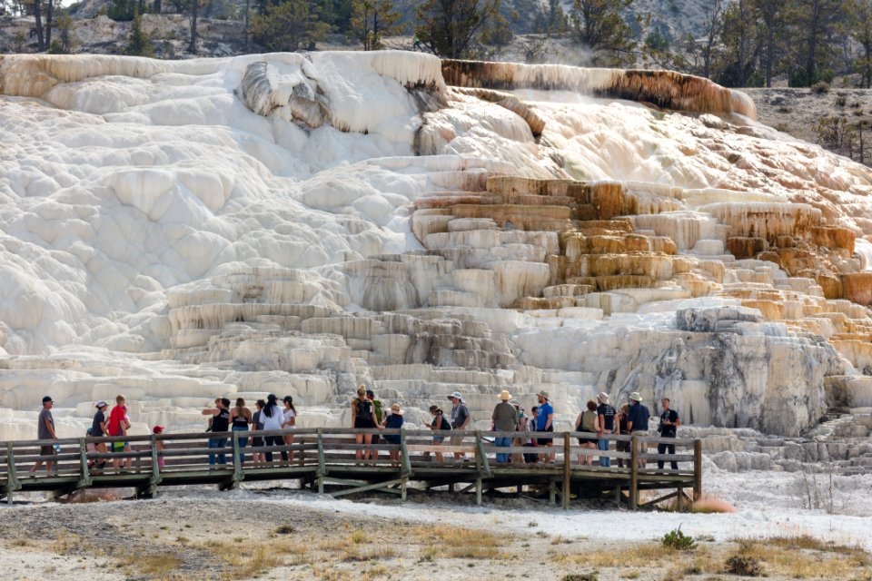Palette Springs boardwalk with people