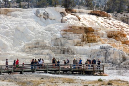 Palette Springs boardwalk with people