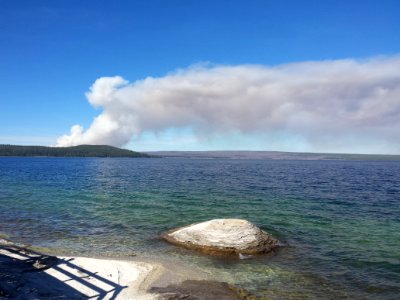 Spruce Fire from West Thumb