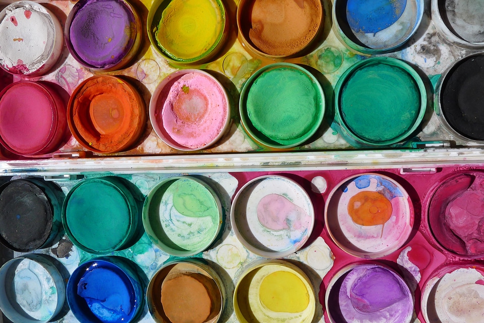 School kids creative artistic