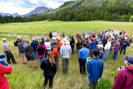 Soda Butte Creek McLaren Mine site restoration tour photo