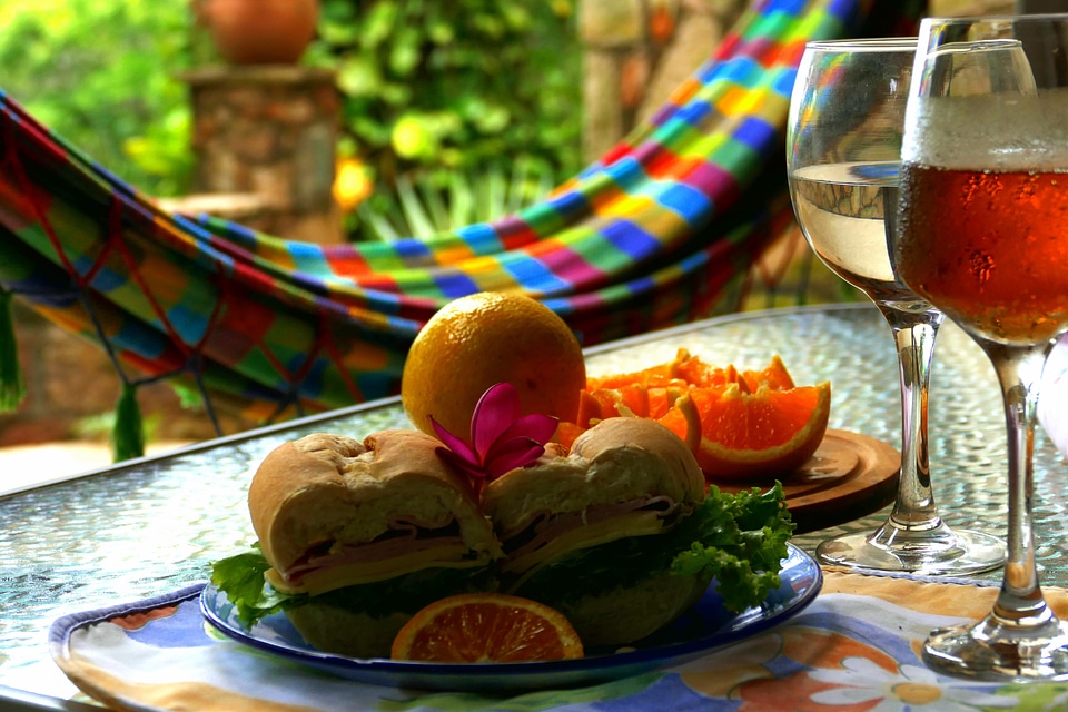 Drink colourful snack