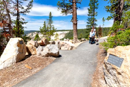 Exploring the views from Inspiration Point on the new accessible trail photo