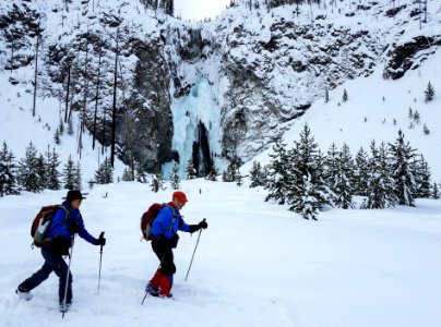 Skiers at Fairy Falls photo