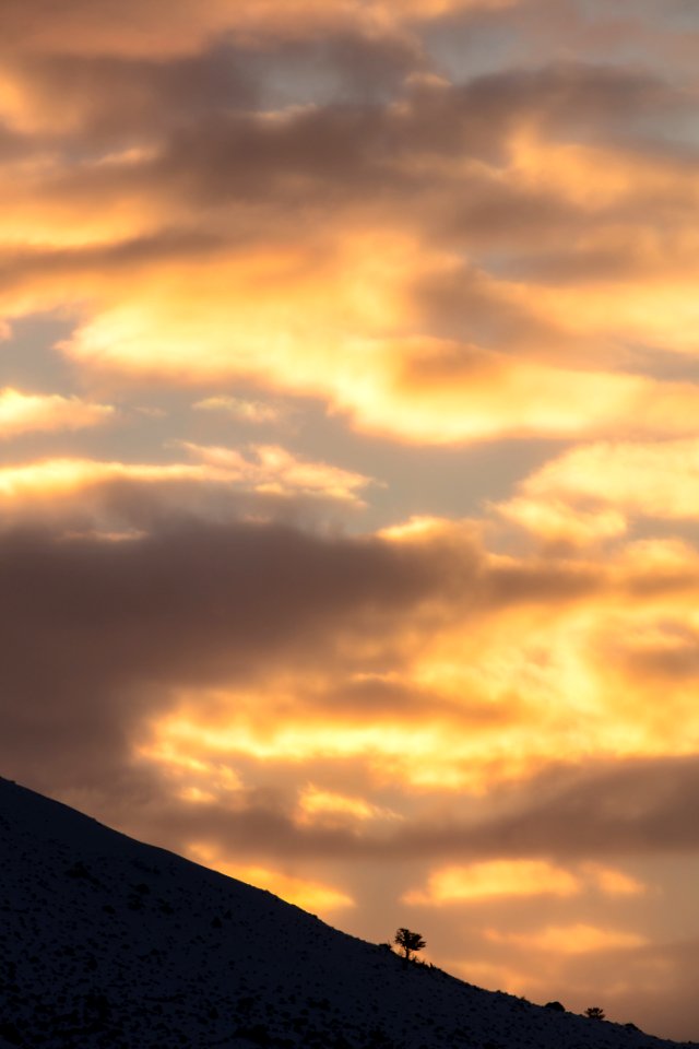 Sunrise over the flank of Mt. Everts