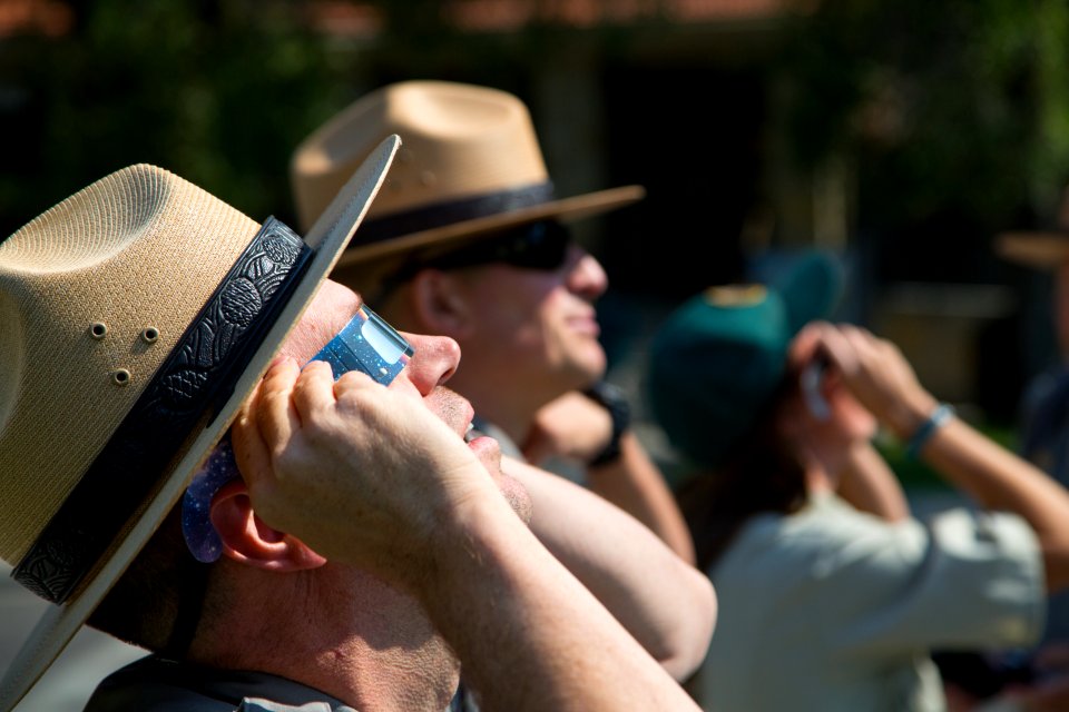 Scenes from the August 21, 2017 eclipse in Mammoth Hot Springs