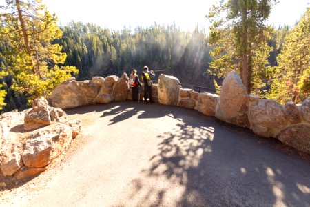 Brink of the Upper Falls project: taking in the views from the first overlook