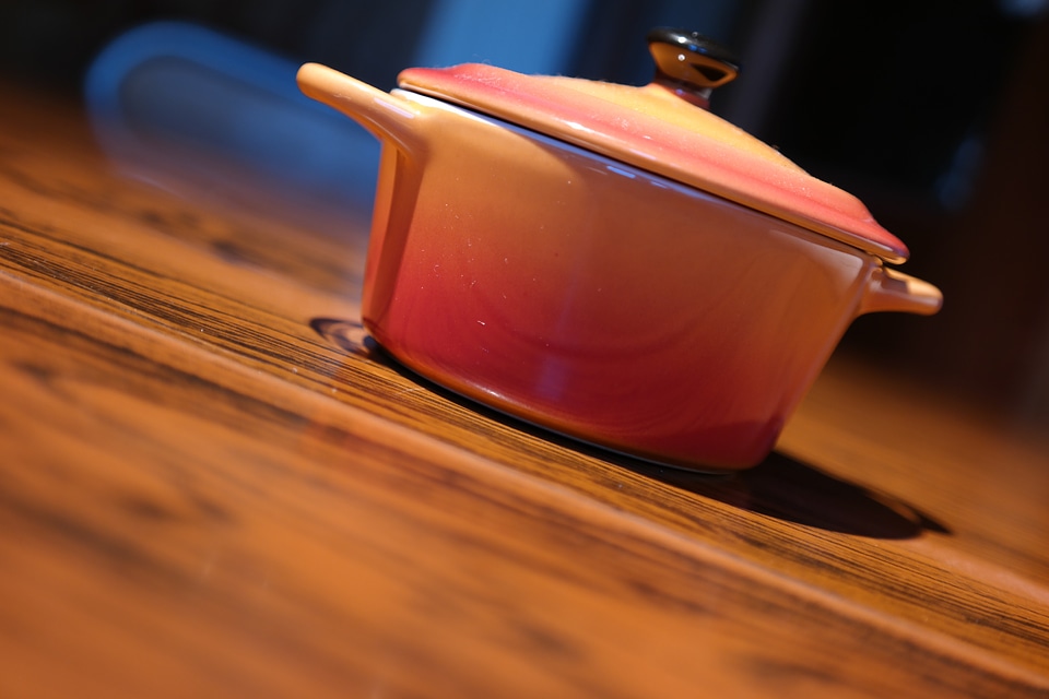Sauce pan orange cooking