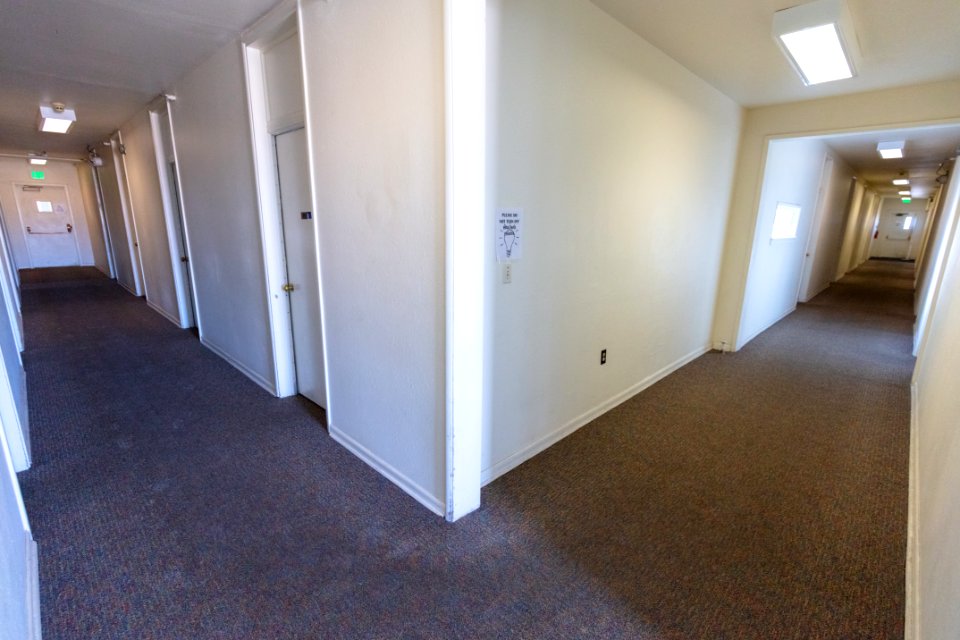 Laurel Dorm before renovation: Bedroom hallway (2)