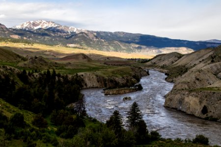 Electric Peak and Yellowstone River photo