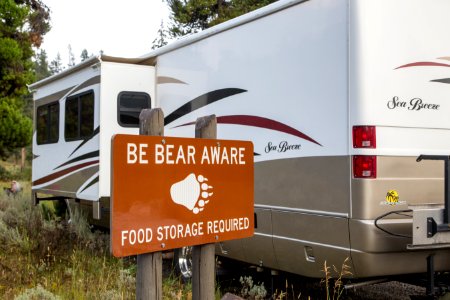 Sign in the Pebble Creek Campground