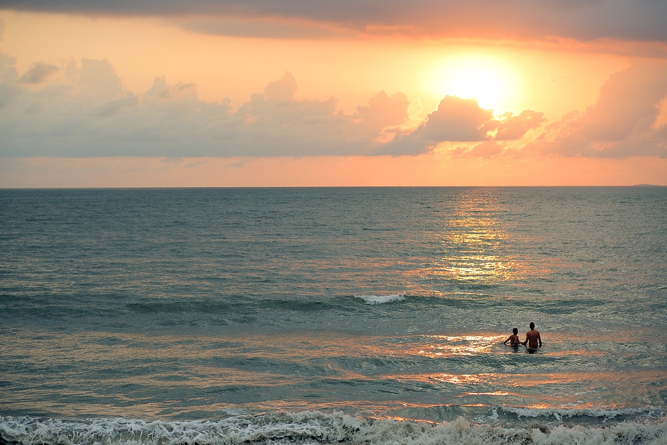 Summer beach sky