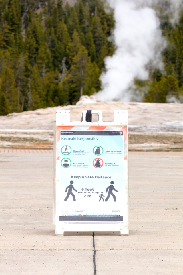 COVID-19 mitigations at Old Faithful