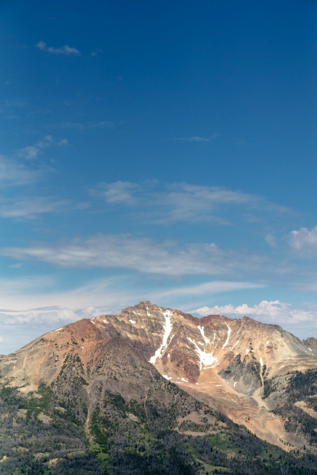 View of Electric Peak from Sepulcher Mountain (portrait)