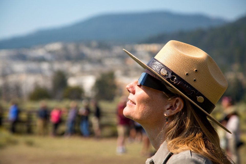 Scenes from the August 21, 2017 eclipse in Mammoth Hot Springs