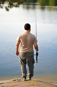 Male fisherman sport