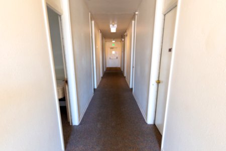 Laurel Dorm before renovation: bedroom hallway photo