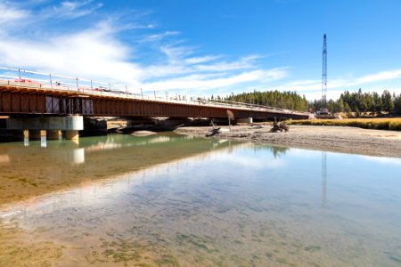 Pelican Creek Bridge project: view of the bridge from the Pelican Creek