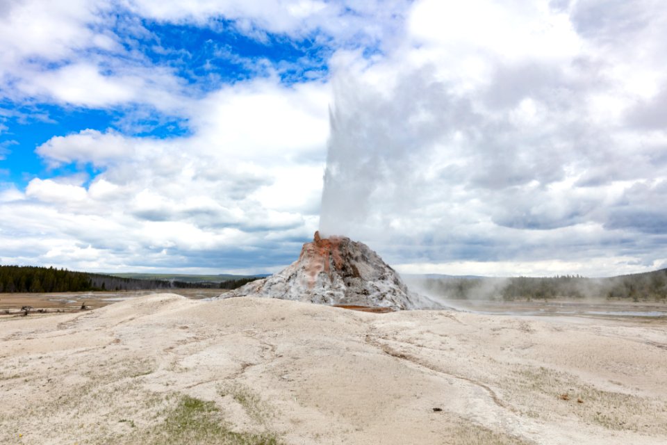 White Dome Geyser eruption