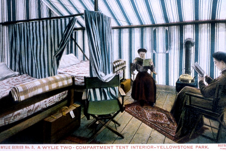 A Wylie Two-Compartment Tent Interior-Yelowstone Park