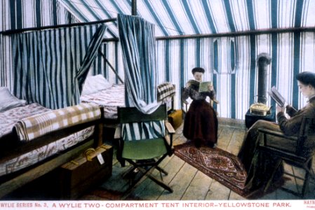 A Wylie Two-Compartment Tent Interior-Yelowstone Park