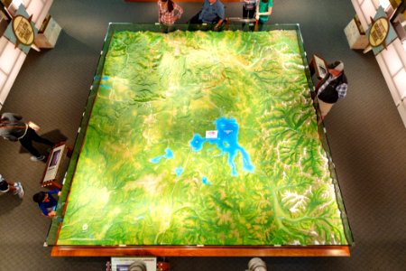 Park map exhibit at Canyon Visitor Education Center photo