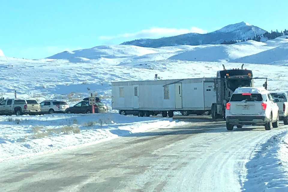 Housing trailer being removed