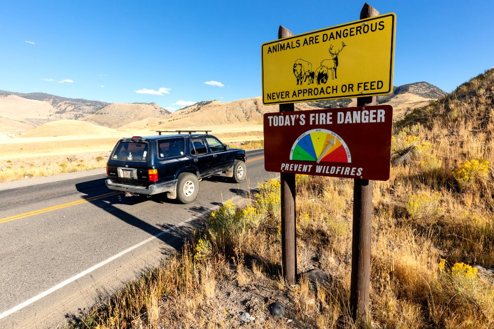 Fire Danger sign (wide) at Very HIgh