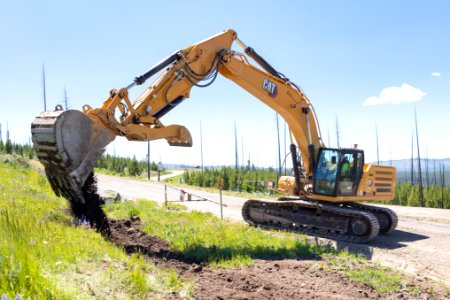 Tower to Chittenden Road Project: Backfilling around a new culvert on the Chittenden Road intersection