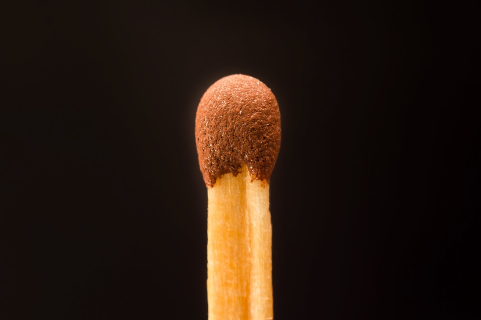 Sticks head match wood