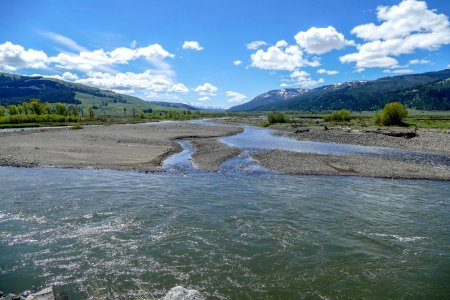 Confluence of Soda Butte Creek and Lamar River photo