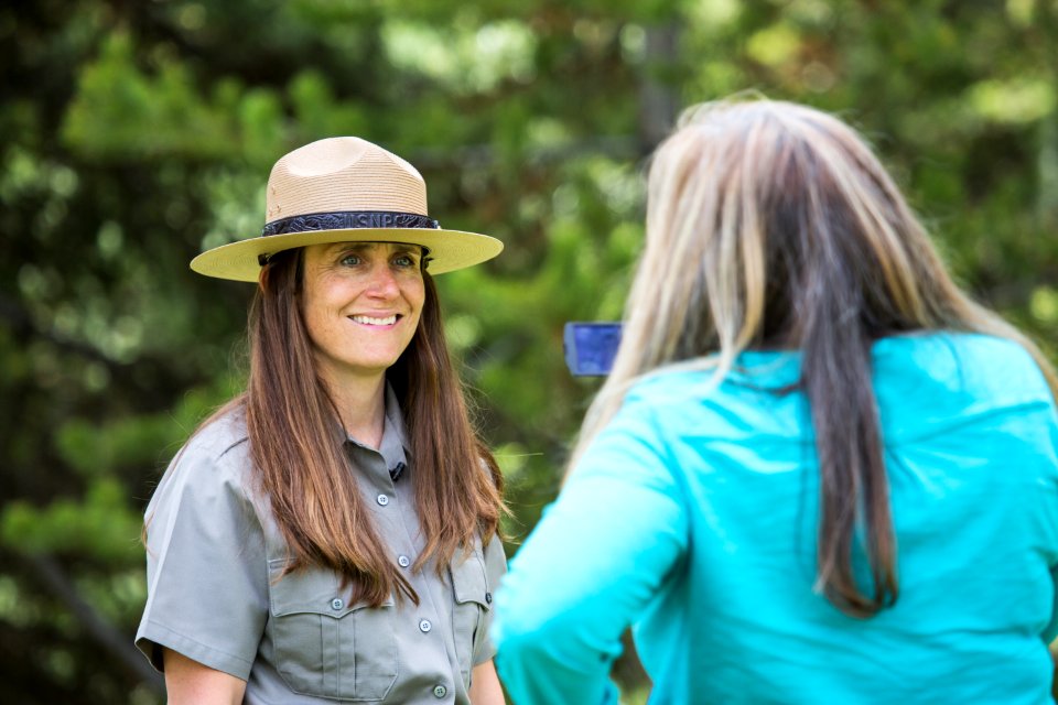 Public Information Officer being interviewed by a local reporter.