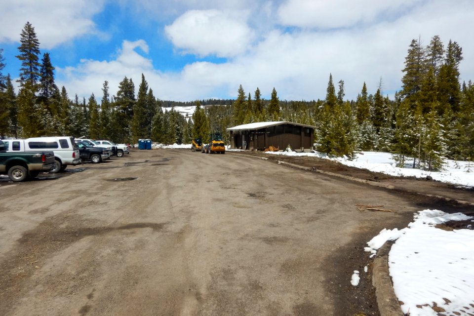 Brink of the Upper Falls project: old parking lot area
