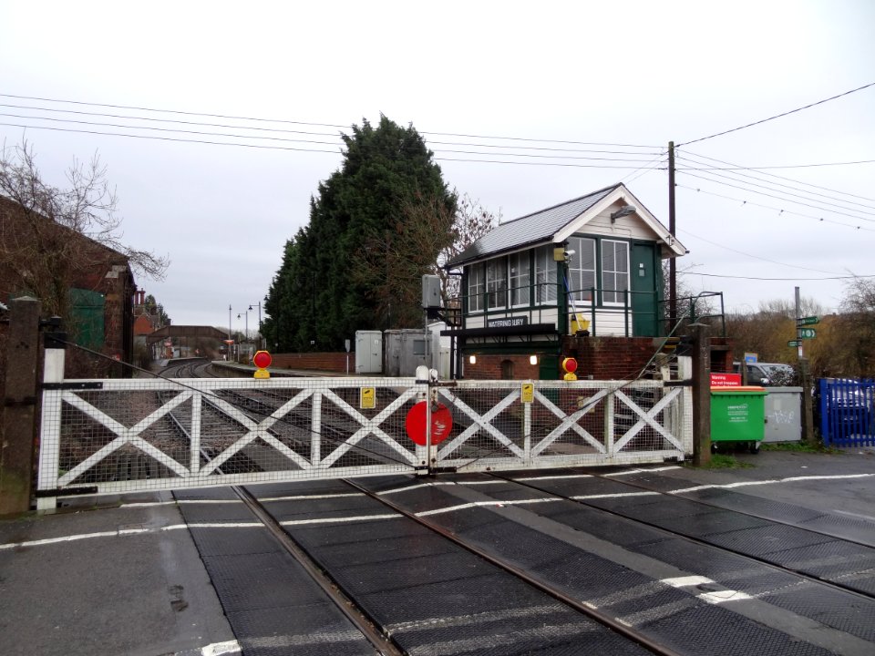 Wateringbury Station. The Level Crossing Gates have been replaced by modern barriers and flashing lights! A real shame!
